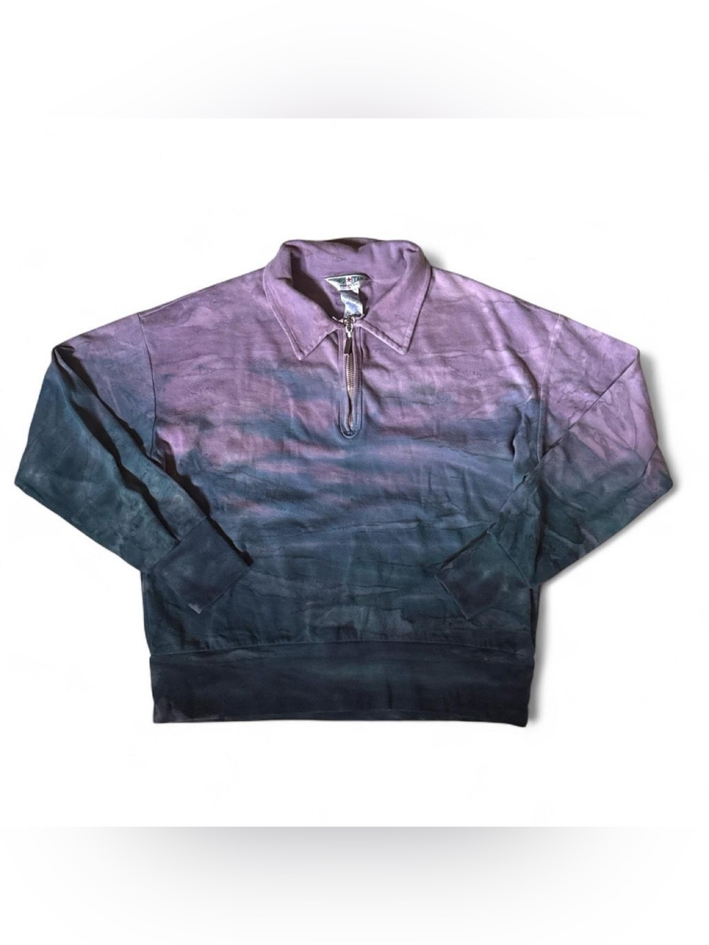 Hard Tail quarter zip tie dye polo shirt